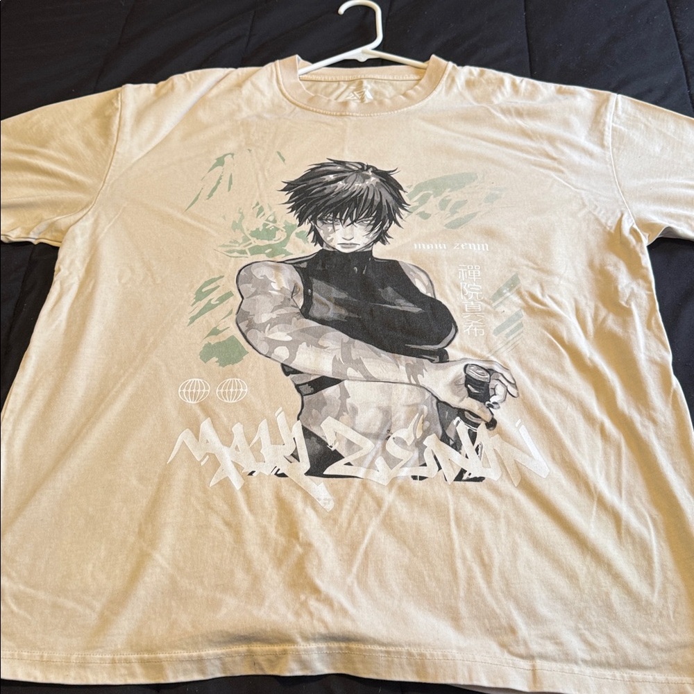 Anime Graphic Beige T-Shirt - Picture 3 of 5
